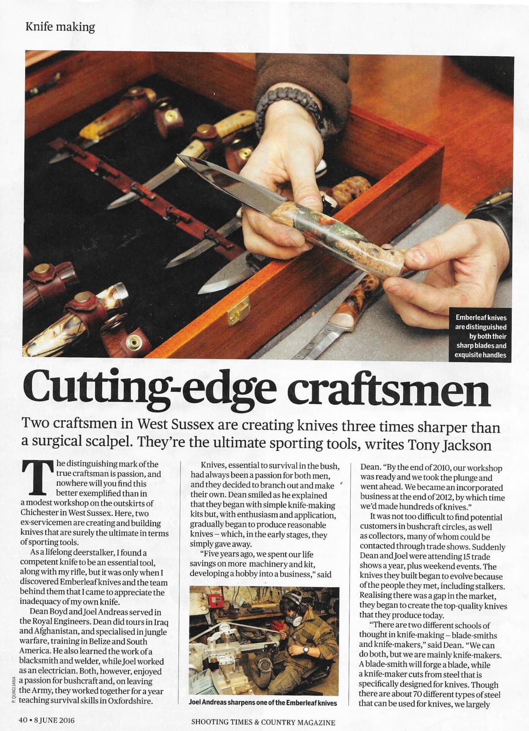 Shooting Times & Country Magazine, 8 June 2016 — Cutting-edge craftsmen
