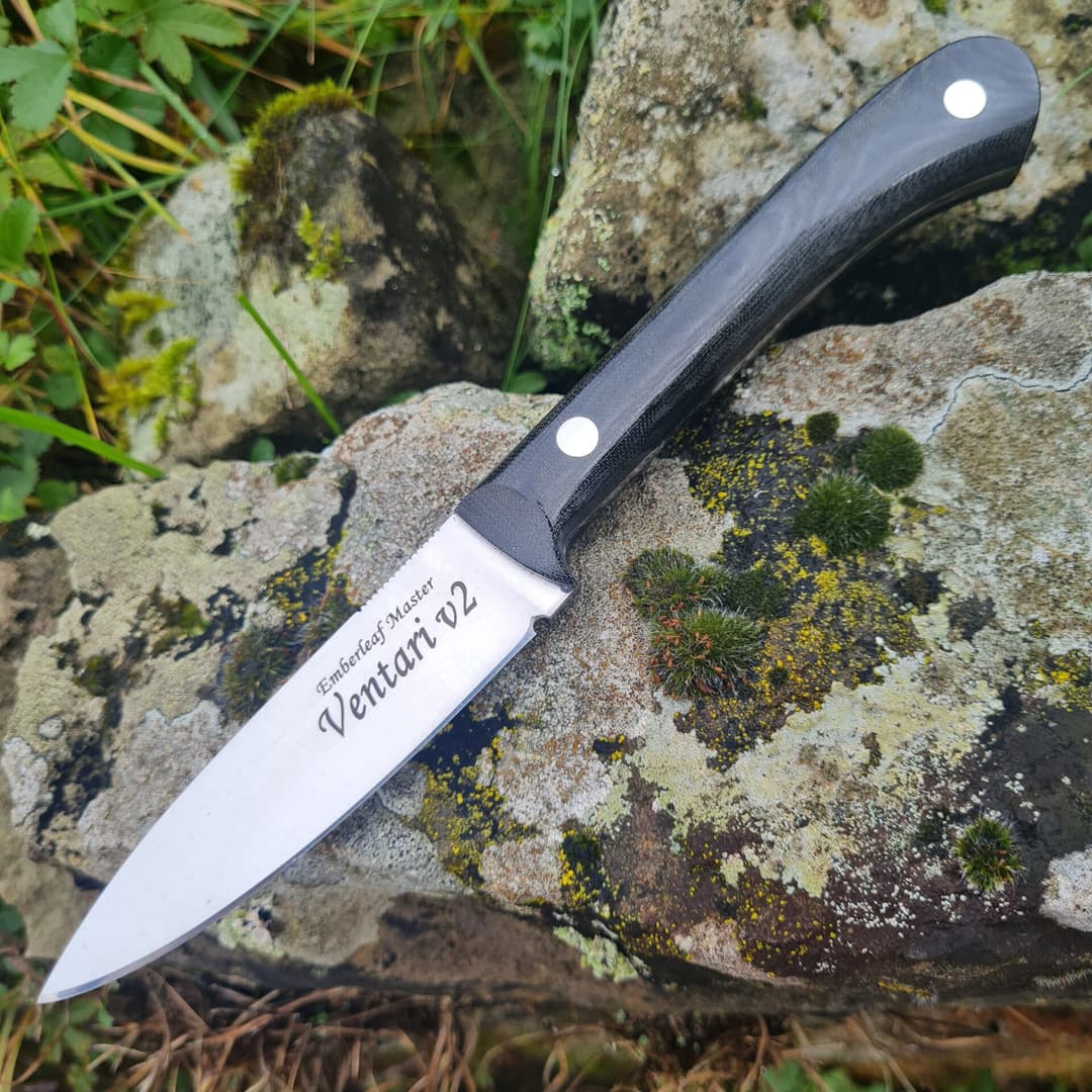 The Ventari v2 master, its blade engraved Emberleaf Master
